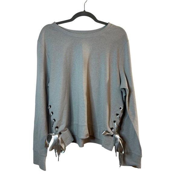 Juicy Couture Gray Lace-Up Sweatshirt - Picture 3 of 12